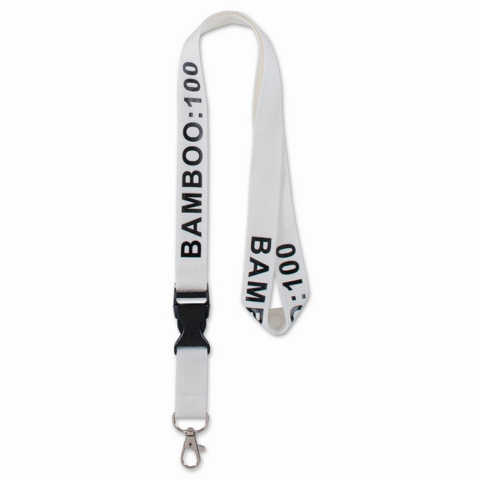 Lanyard fabricado en bambú personalizado con hebilla desmontable